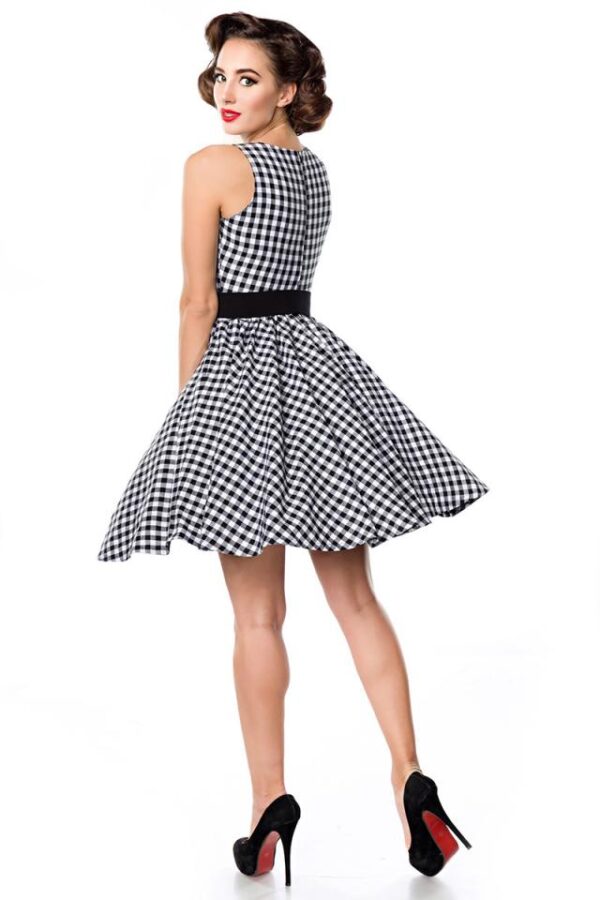 Robe à carreaux - noir/blanc - M-Belsira – Image 3