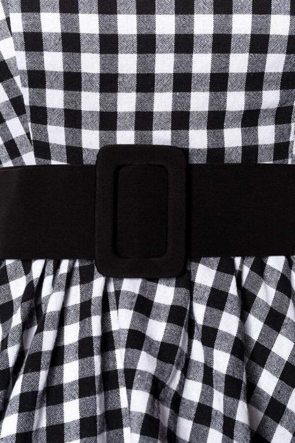 Robe à carreaux - noir/blanc - M-Belsira – Image 4
