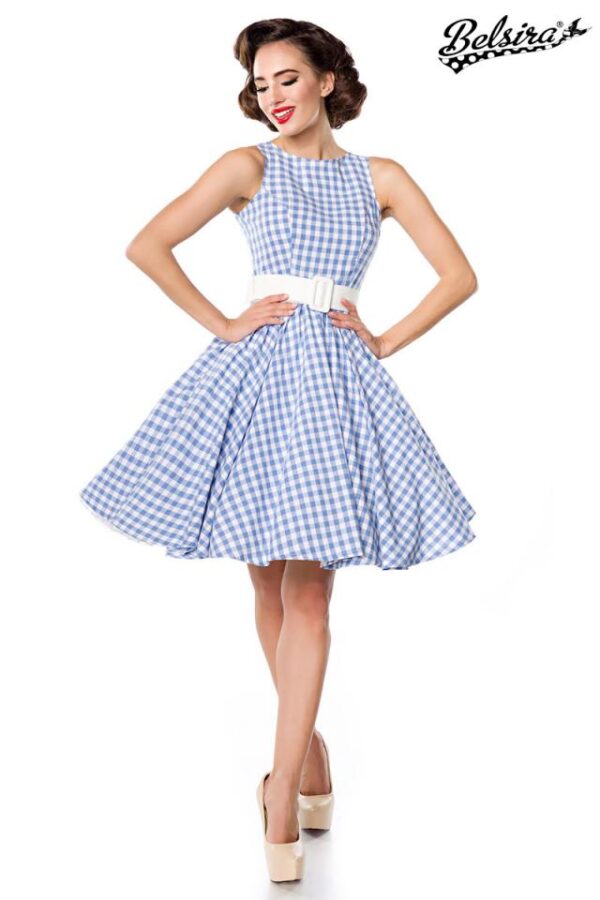 Robe à Carreaux - bleu/blanc - 3XL-Belsira