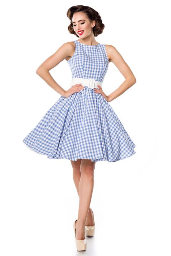 Robe à Carreaux - bleu/blanc - 3XL-Belsira – Image 2