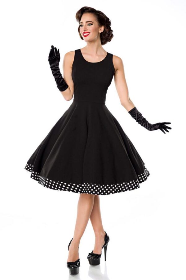 Robe trapèze avec cape - noir/blanc - XS-Belsira – Image 4