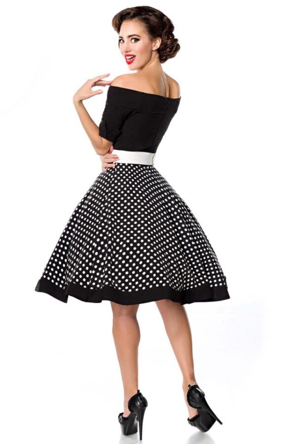 Robe trapèze sans bretelles - noir/blanc - 3XL-Belsira – Image 3