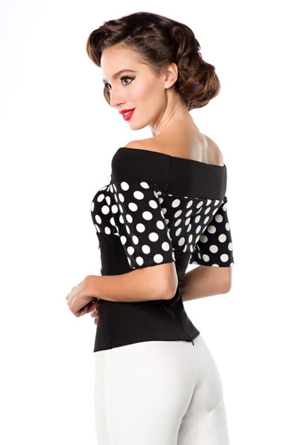 Haut en jersey - noir/blanc/à pois - M-Belsira – Image 3