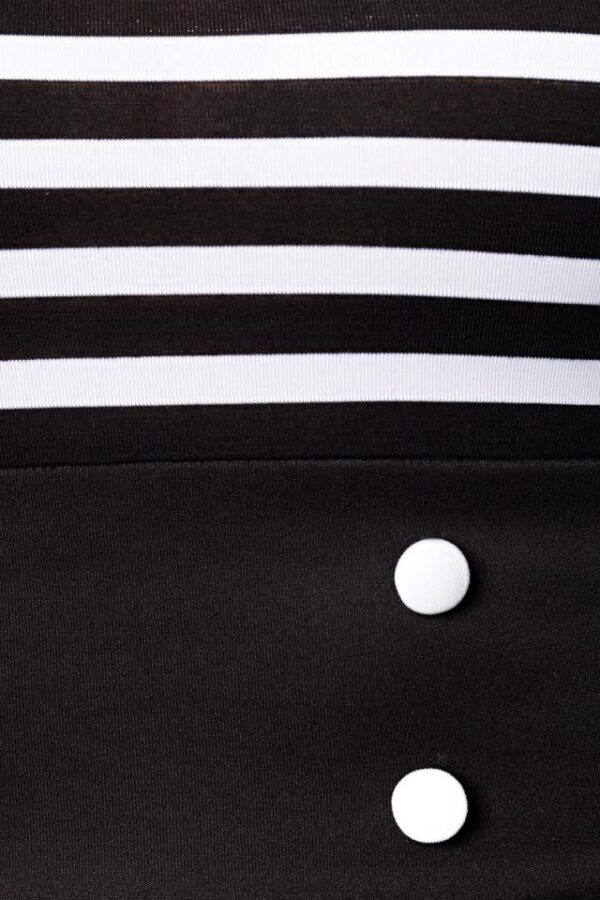 Top en jersey - noir/blanc/rayures - S-Belsira – Image 4