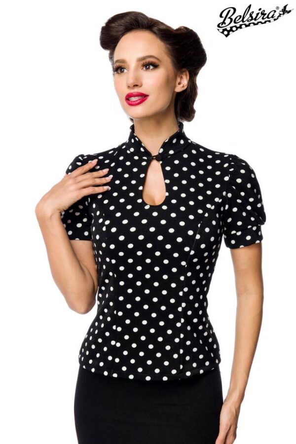Chemise en jersey - noir/blanc - 4XL-Belsira