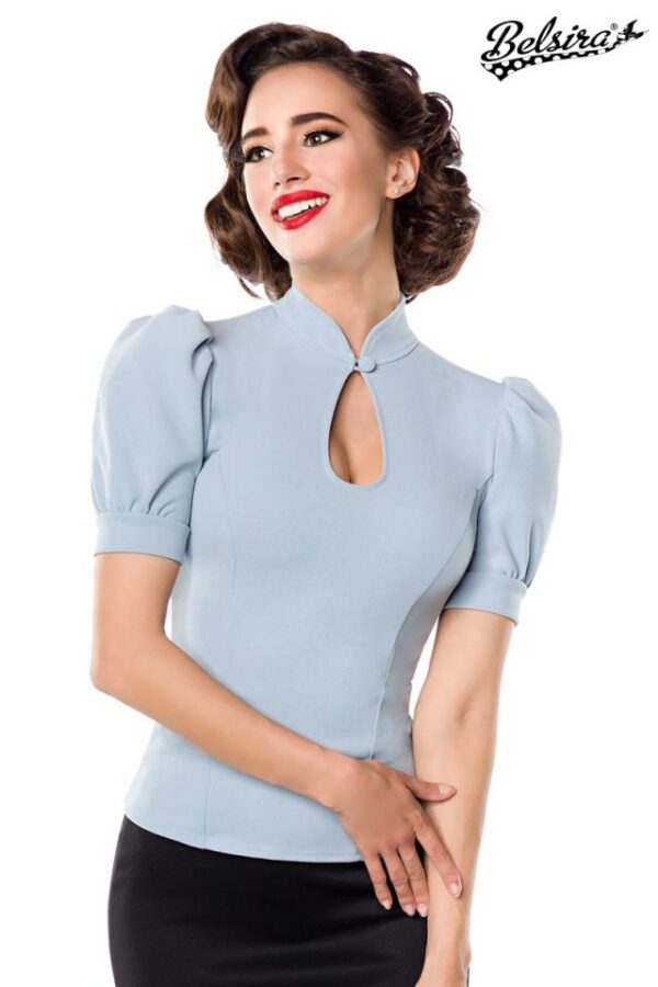 Chemise en jersey - bleu clair - 2XL-Belsira