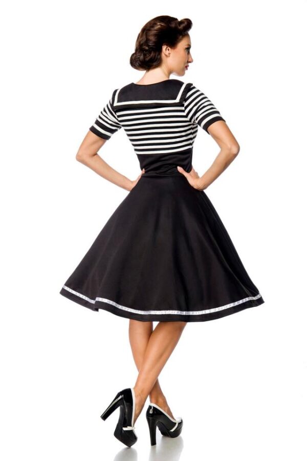 Robe trapèze style marine - noir/blanc - 2XL-Belsira – Image 3
