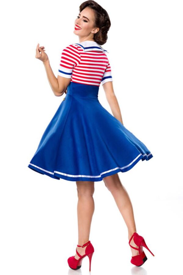 Robe trapèze style marine - bleu/rouge/blanc - XL-Belsira – Image 3