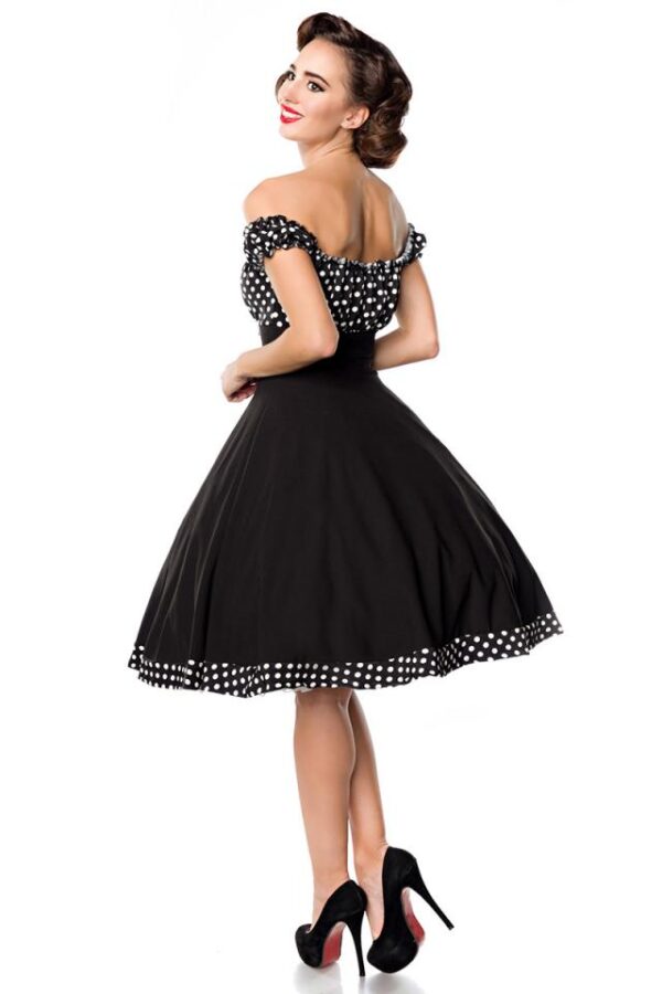 Robe trapèze sans bretelles - noir/blanc - 2XL-Belsira – Image 3