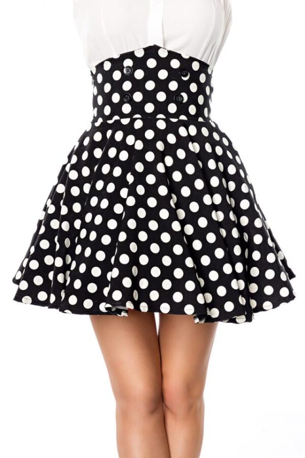 Jupe trapèze courte - noir/blanc - 2XL-Belsira – Image 2