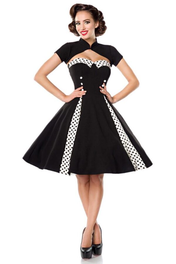 Robe Vintage avec Boléro - noir/blanc - L-Belsira – Image 2