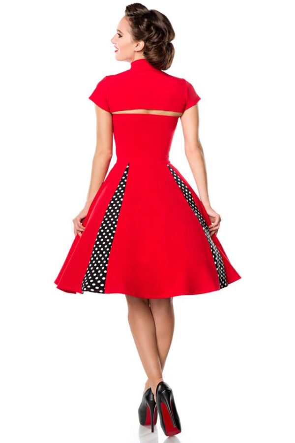Robe vintage avec Boléro - rouge/noir/blanc - XS-Belsira – Image 3