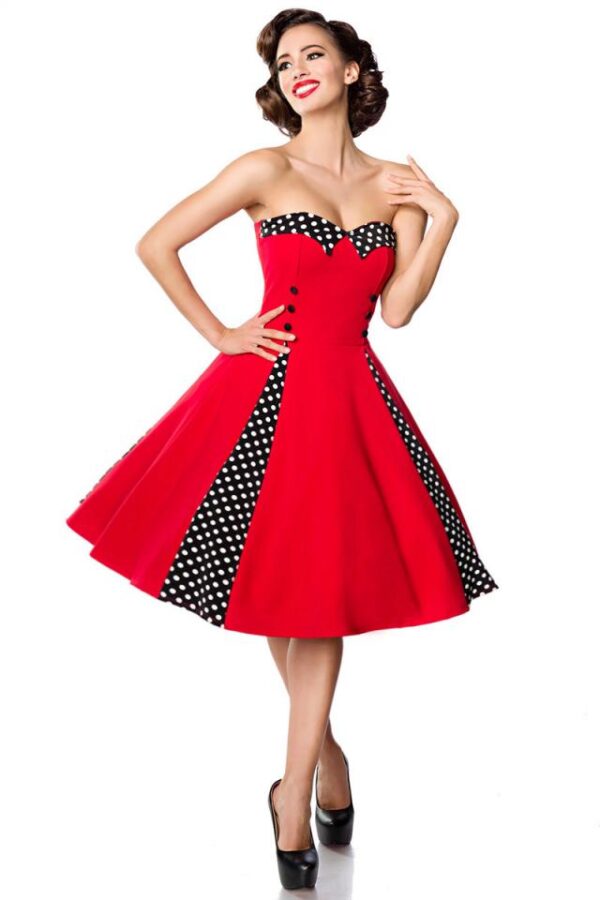 Robe vintage avec Boléro - rouge/noir/blanc - XS-Belsira – Image 4