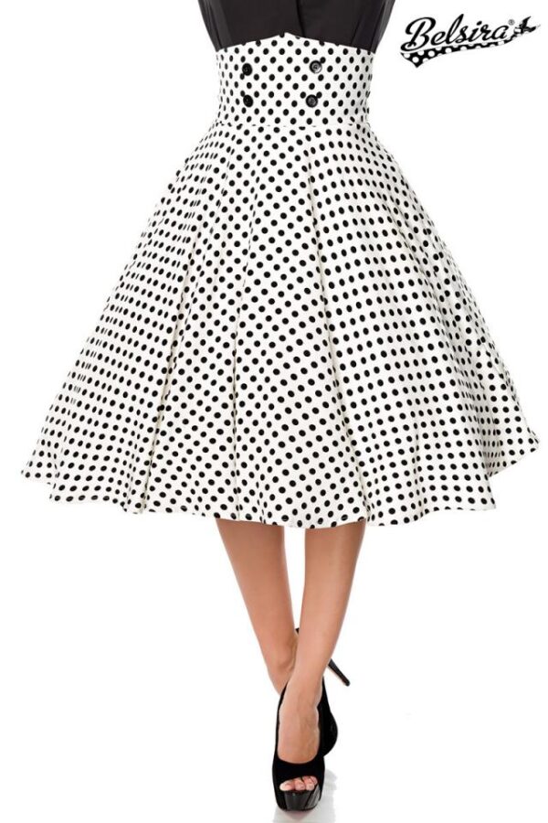 Jupe Cercle - blanc/noir - S-Belsira