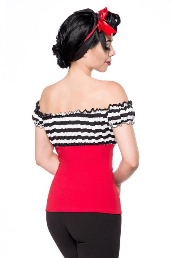 Top en jersey - rouge/noir/blanc - 2XL-Belsira – Image 3