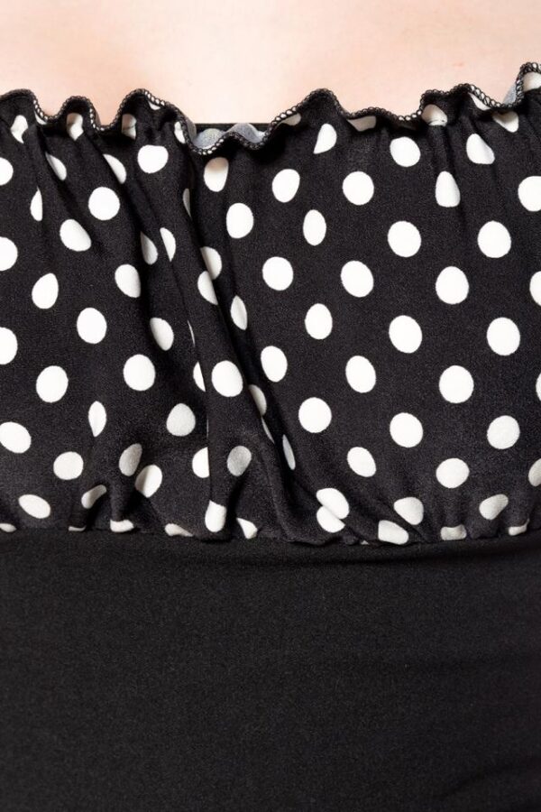 Top en jersey - noir/blanc/à pois - 2XL-Belsira – Image 4