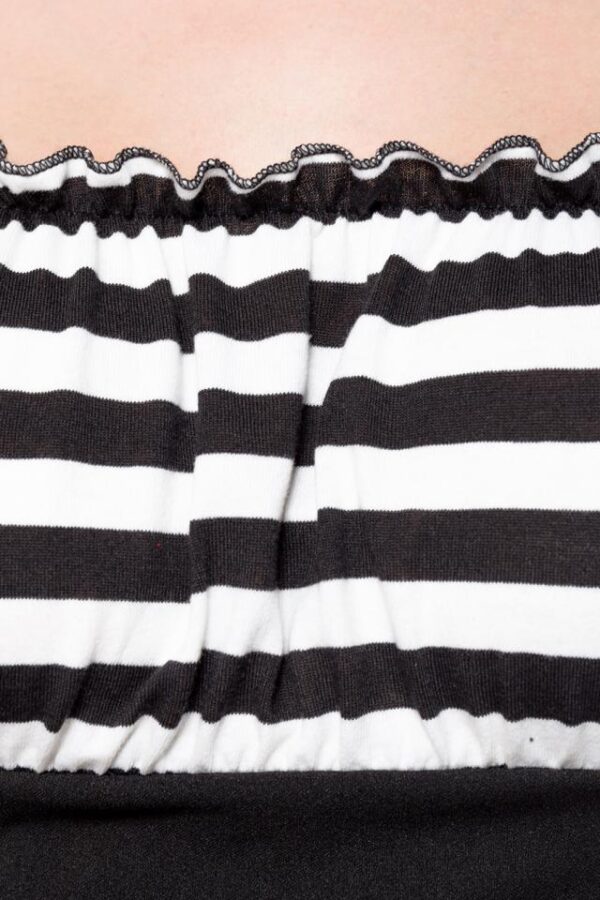 Top en jersey - noir/blanc/rayures - L-Belsira – Image 4
