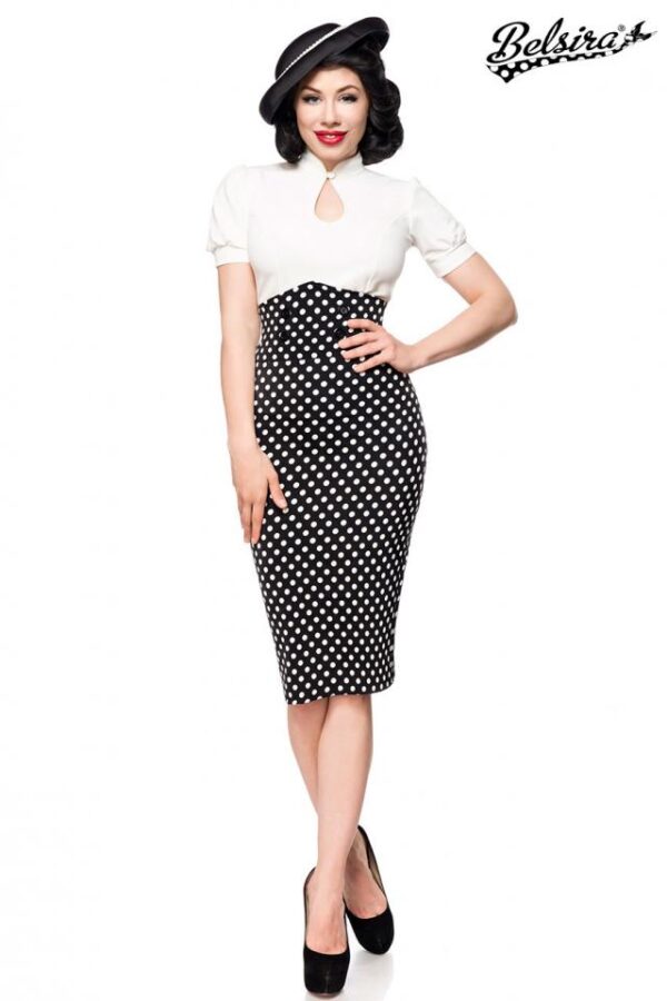 Jupe crayon - noir/blanc - M-Belsira