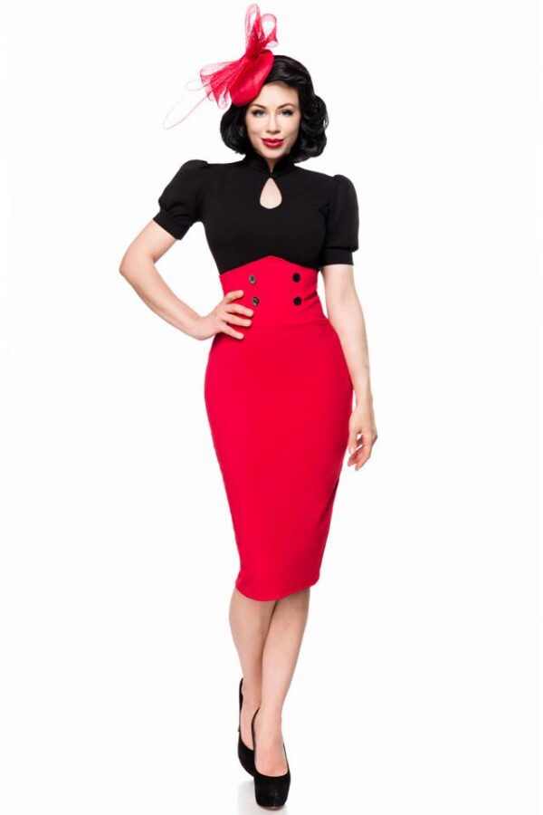 Jupe crayon - rouge - XS-Belsira – Image 2