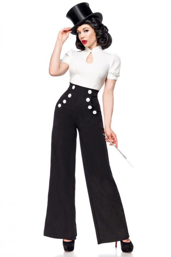 Pantalon Marlene - noir/blanc - XXS-Belsira – Image 2