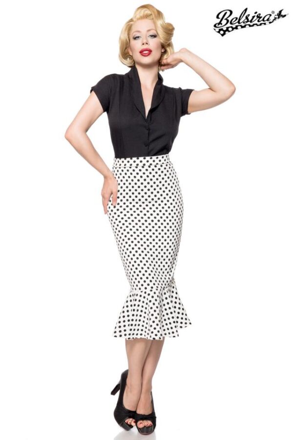 Jupe Crayon - blanc/noir - 2XL-Belsira