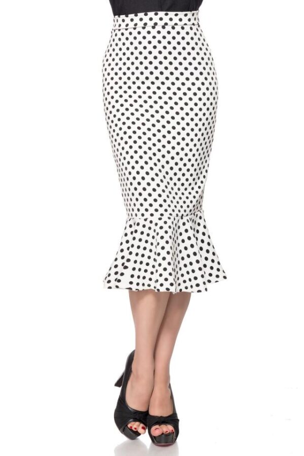 Jupe Crayon - blanc/noir - 2XL-Belsira – Image 3