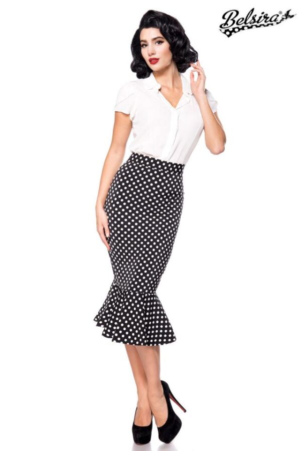 Jupe Crayon - noir/blanc - 2XL-Belsira