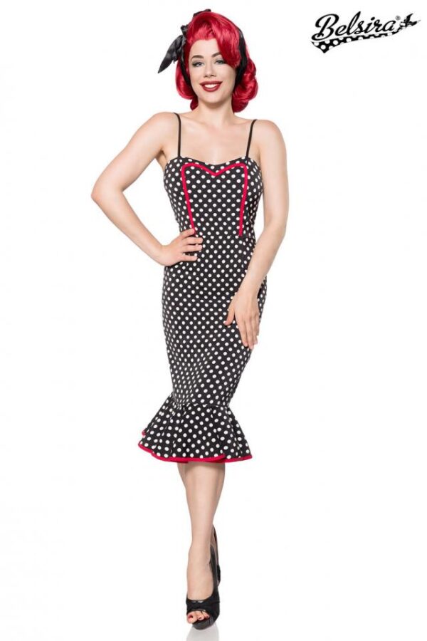 Robe Rétro - noir/blanc - 3XL-Belsira