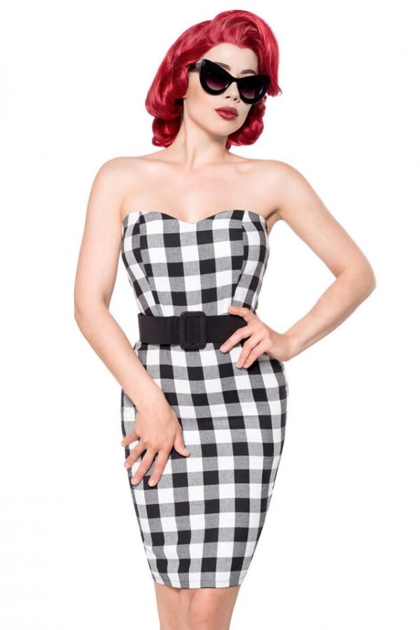 Robe à carreaux - noir/blanc - L-Belsira – Image 2