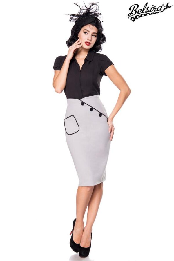 Jupe Crayon - gris - 2XL-Belsira