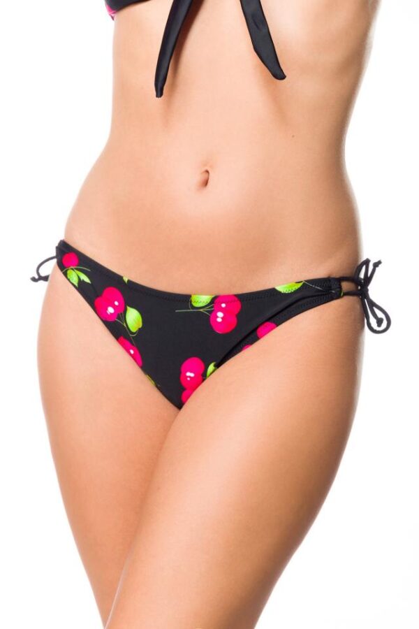 Jupe et culotte de bain vintage - noir/rose - M-Belsira – Image 3