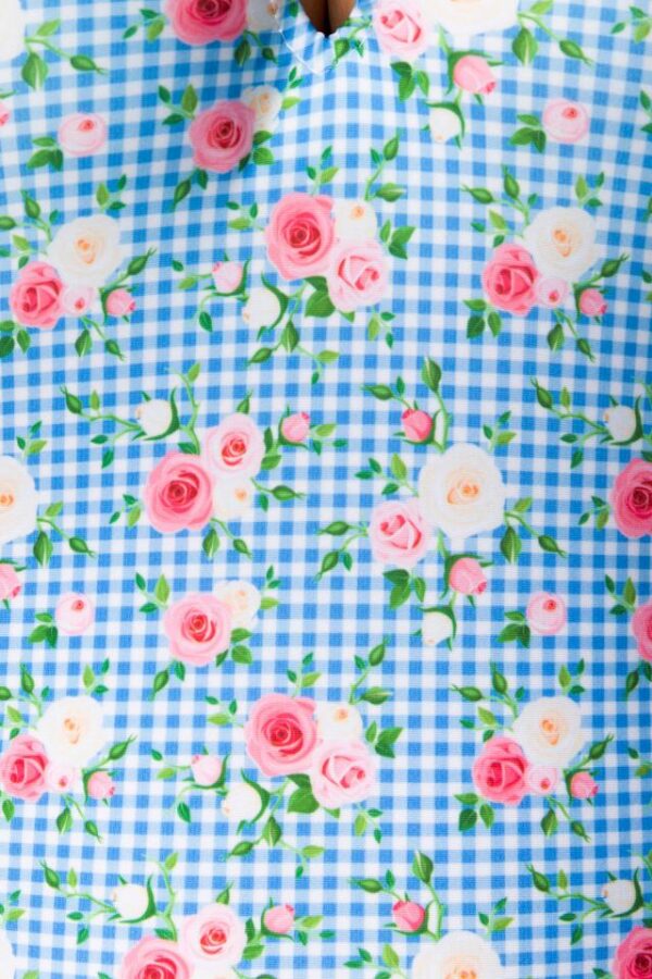 Maillot de bain vintage - bleu/rose/blanc - M-Belsira – Image 4