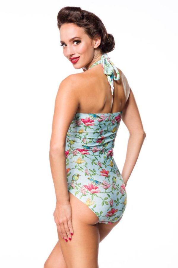 Maillot de bain vintage - bleu/rose/vert - S-Belsira – Image 3