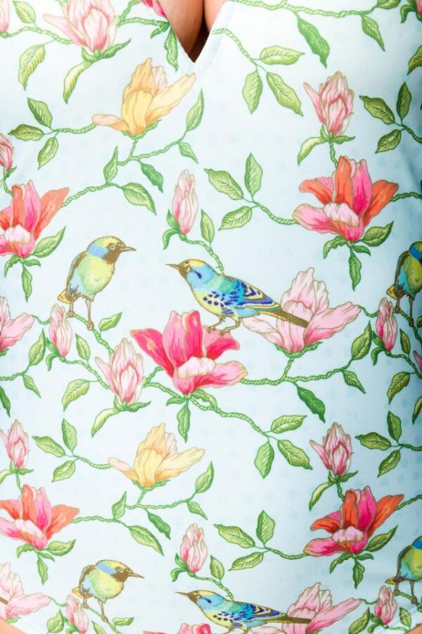 Maillot de bain vintage - bleu/rose/vert - S-Belsira – Image 4