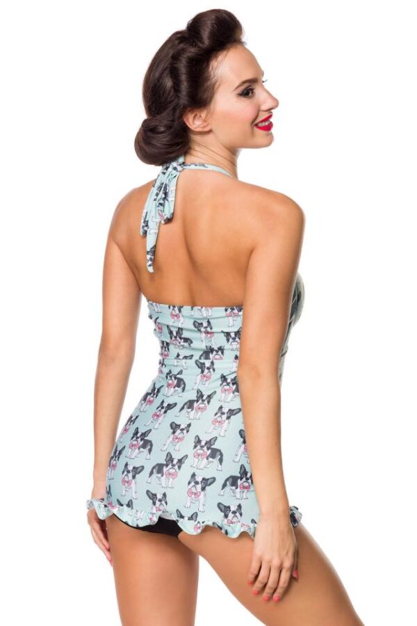 Maillot de bain vintage - bleu/blanc/noir - M-Belsira – Image 3