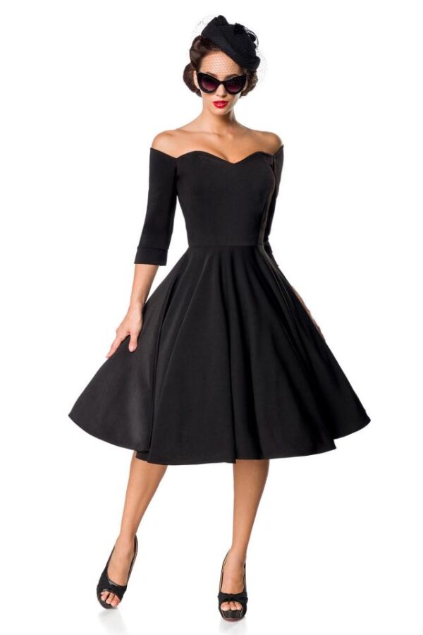Robe trapèze vintage premium - noir - 3XL-Belsira – Image 2