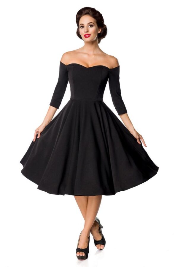 Robe trapèze vintage premium - noir - 3XL-Belsira – Image 3