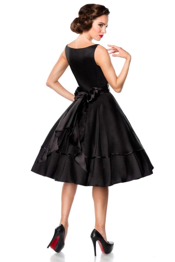 Robe en Satin Vintage Premium - noir - 3XL-Belsira – Image 4
