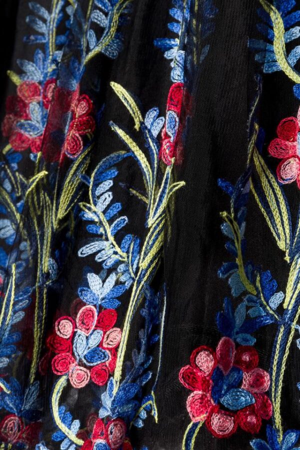 Robe trapèze vintage premium avec broderie - noir - XL-Belsira – Image 4
