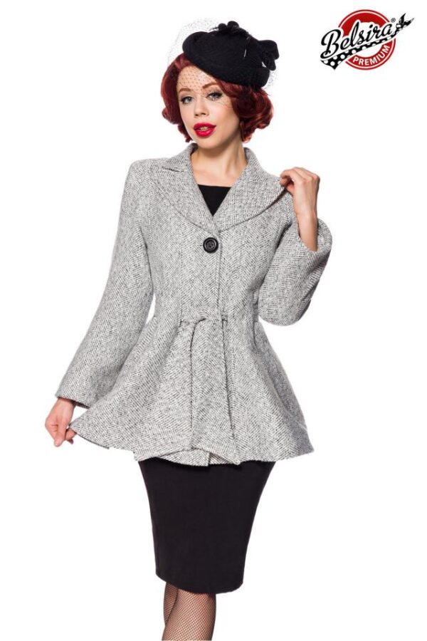 Belsira Premium Blazer avec Ceinture - noir/blanc - S-Belsira