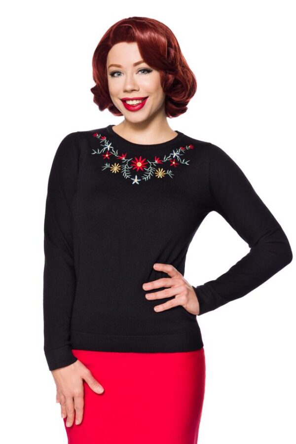 Pull avec Broderie - noir - 2XL- – Image 2
