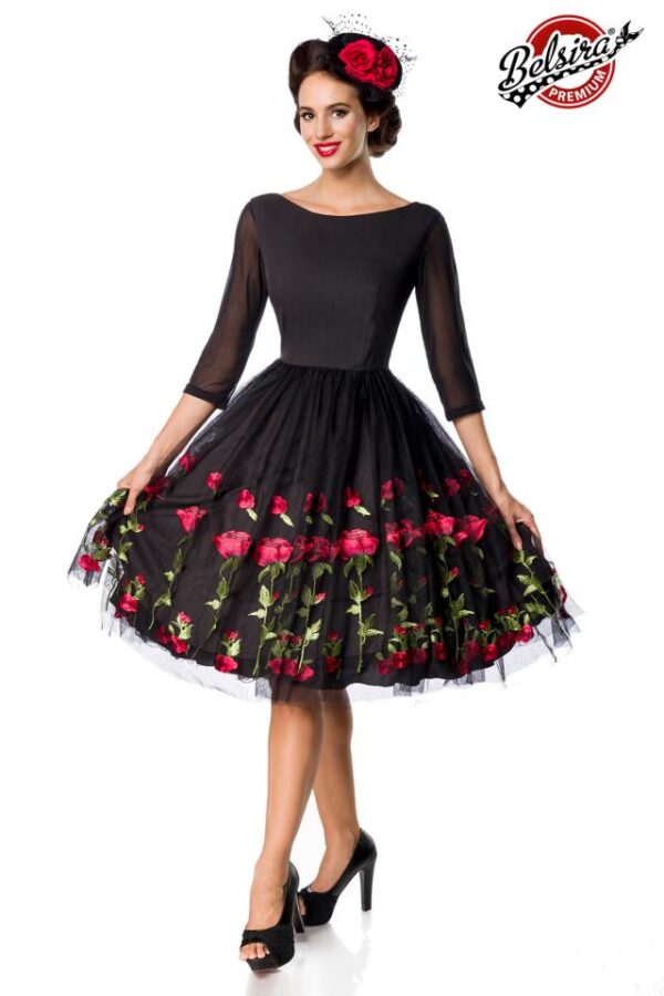 Robe trapèze vintage premium - noir - M-Belsira