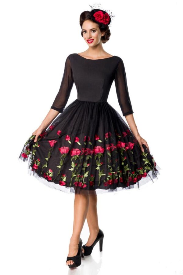 Robe trapèze vintage premium - noir - M-Belsira – Image 2