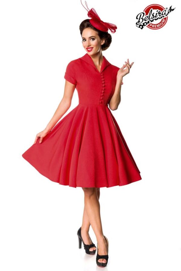 Robe Rétro Premium - rouge - 3XL-Belsira