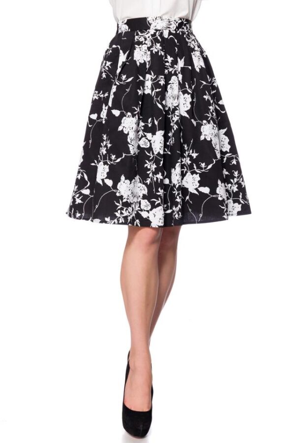 jupe large vintage - noir/blanc - 2XL-Belsira – Image 3