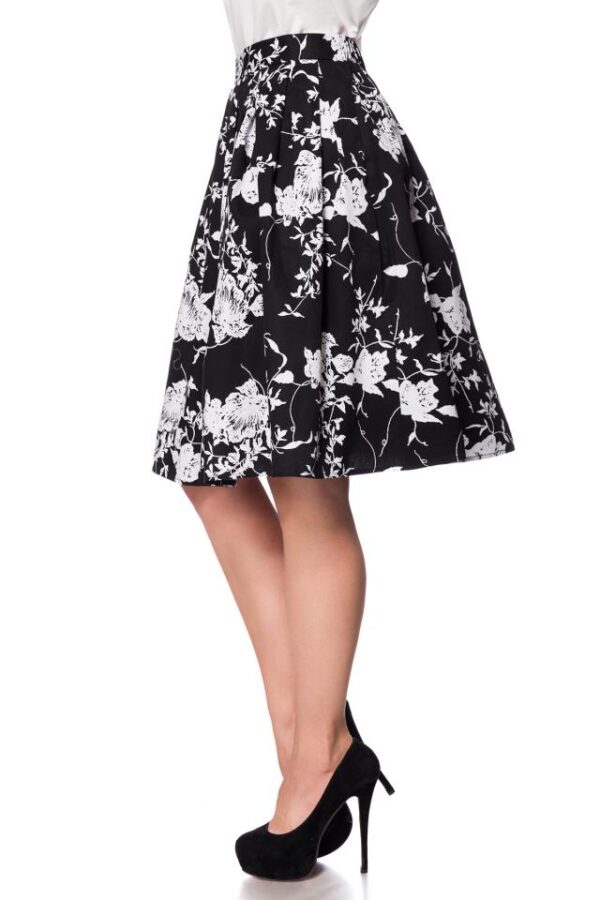 jupe large vintage - noir/blanc - 2XL-Belsira – Image 4