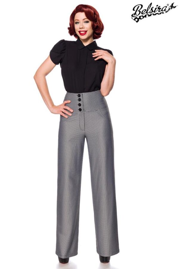 Pantalon Marlene - noir/blanc - M-Belsira