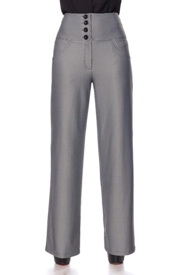 Pantalon Marlene - noir/blanc - M-Belsira – Image 3