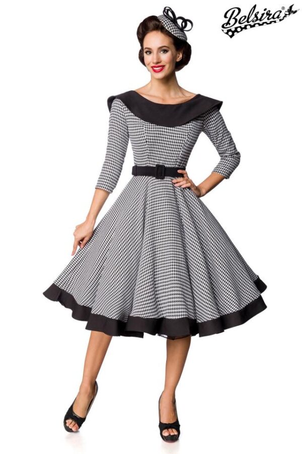 Robe Swing Vintage - blanc/noir - S-Belsira
