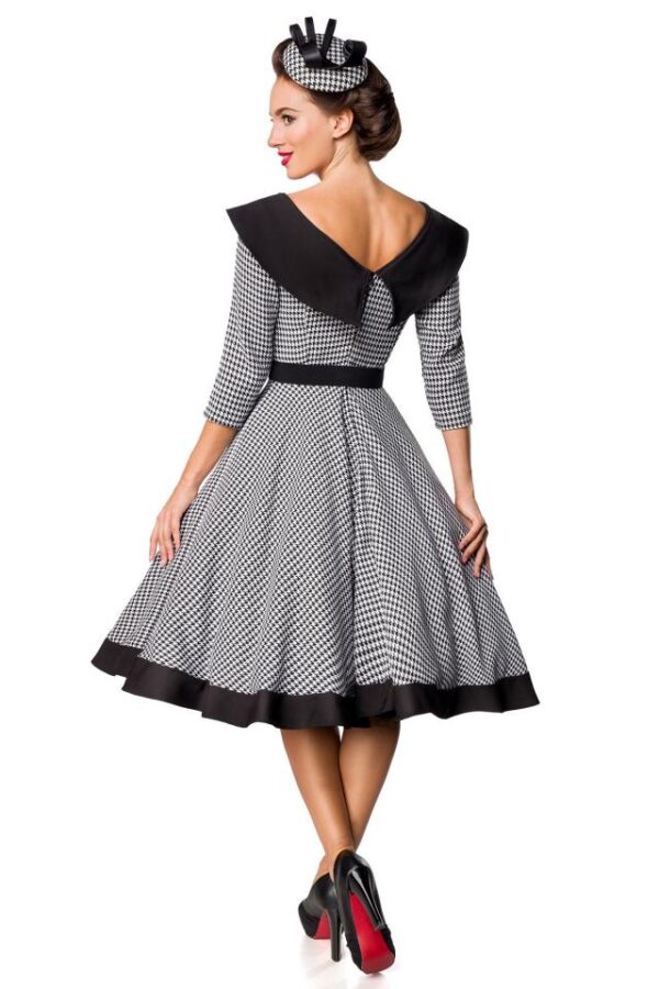 Robe Swing Vintage - blanc/noir - S-Belsira – Image 3